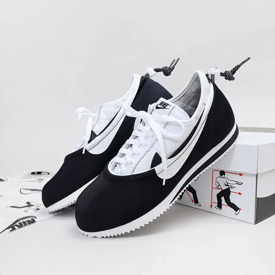 Giày Nike Cortez SP CLOT CLOTEZ Yin Yang 'Black White' DZ3239-002 - Ảnh 5