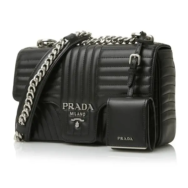 Túi Prada Diagram Leather Shoulder Bag 1BD108-2D91-F0633-COX - Ảnh 4