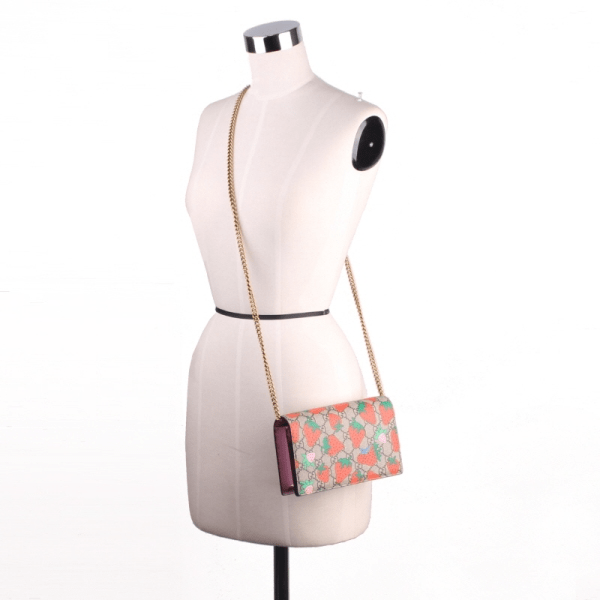 Túi Gucci Strawberry 573848 GZRAT 8483 - Ảnh 6