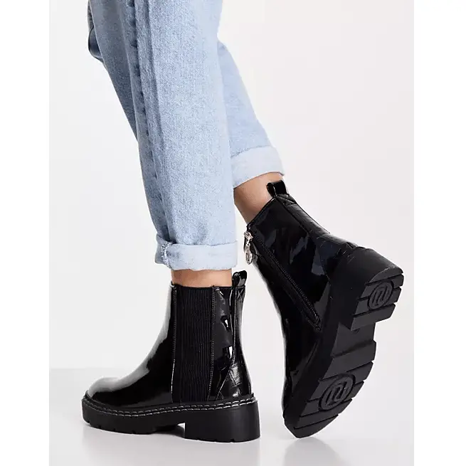 Alternative view of Giày Saint Laurent Army Chelsea Boots In Patent Leather 'Black' 6323691TV001000