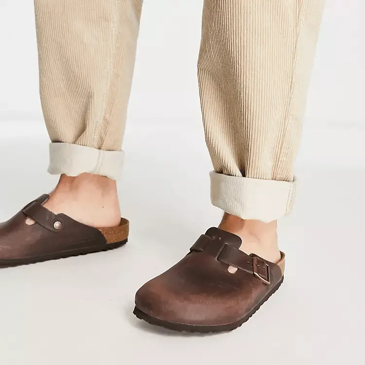 Alternative view of Dép Birkenstock Boston Oiled Leather 'Habana Narrow' 860133