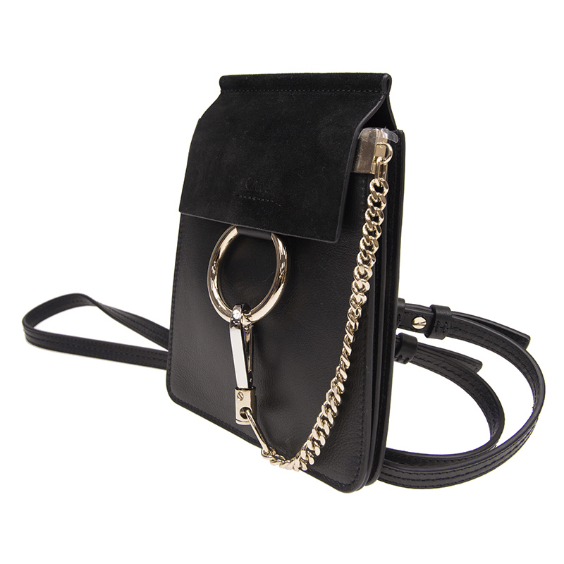 Túi Chloé Faye Small Bracelet Bag 'In Smooth & Suede Calfskin' CHC17WS320H2O001 - Ảnh 2