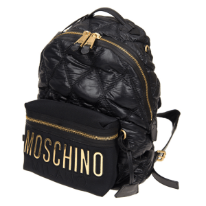 Alternative view of Balo Moschino Logo Quilted Nylon ‘Black’ B760582071555