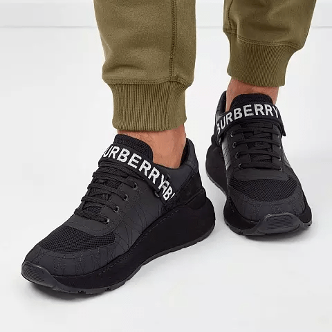 Giày Burberry Ronnie Zig M Low Black 8010864 - Ảnh 2