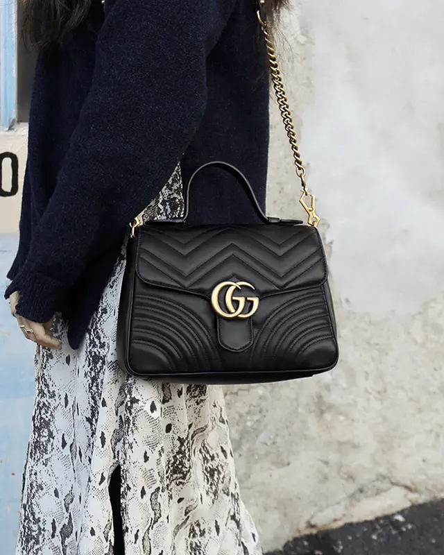 Túi Gucci GG Marmont Mini Top Handle Bag 547260 DTDIT 1000 - Ảnh 6