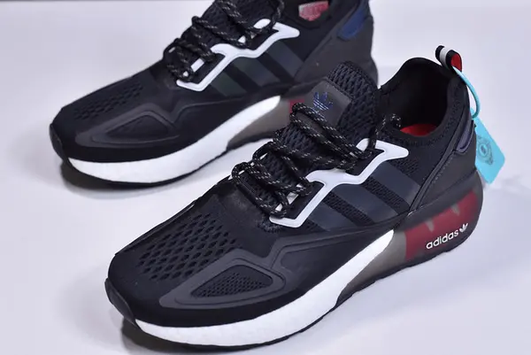 Alternative view of Giày Adidas ZX 2K Boost 'Black Shock Red' FX7475