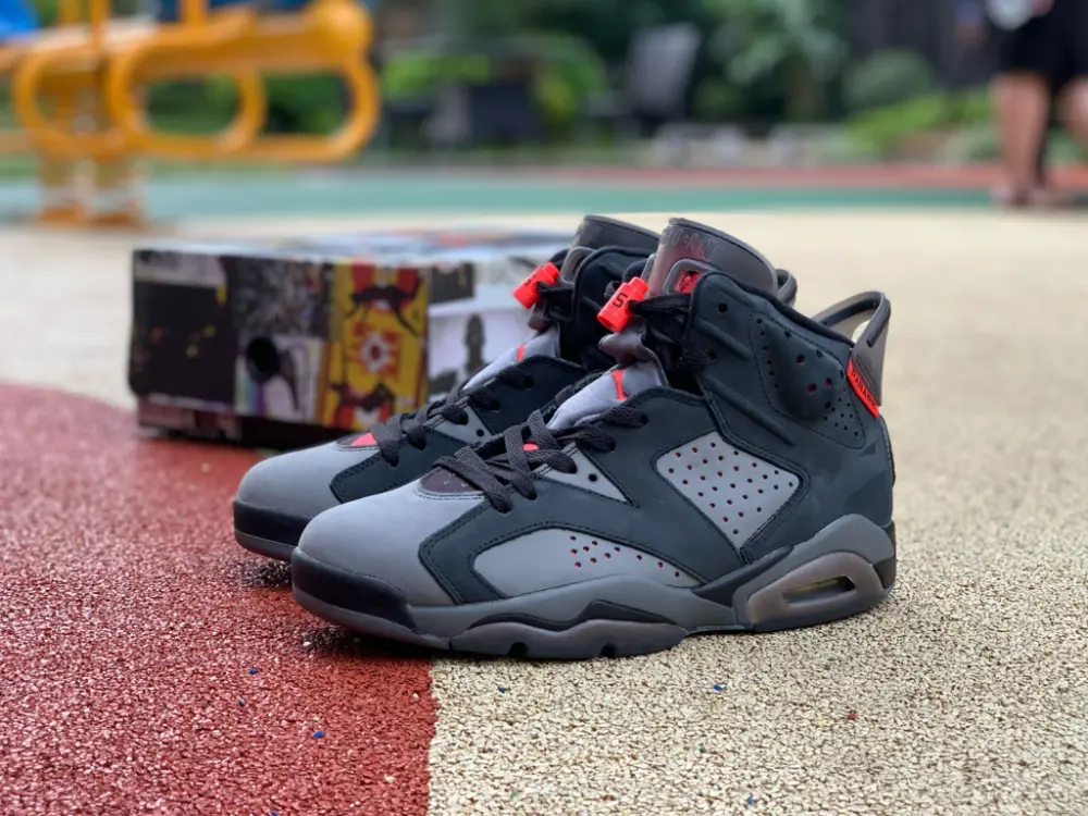 Giày Nike Paris Saint-Germain x Air Jordan 6 Retro BG 'Iron Grey' CN1078-001 - Ảnh 3