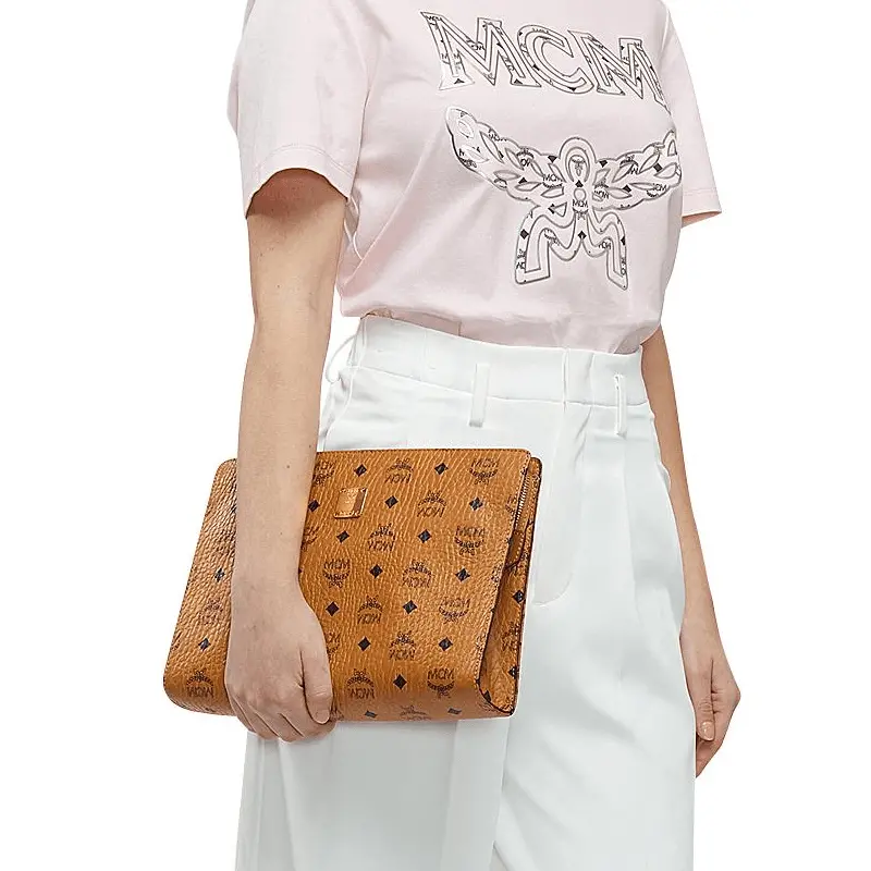 Túi MCM Zip Pouch in Visetos 'Original' MXZ8SVI70CO001 - Ảnh 4