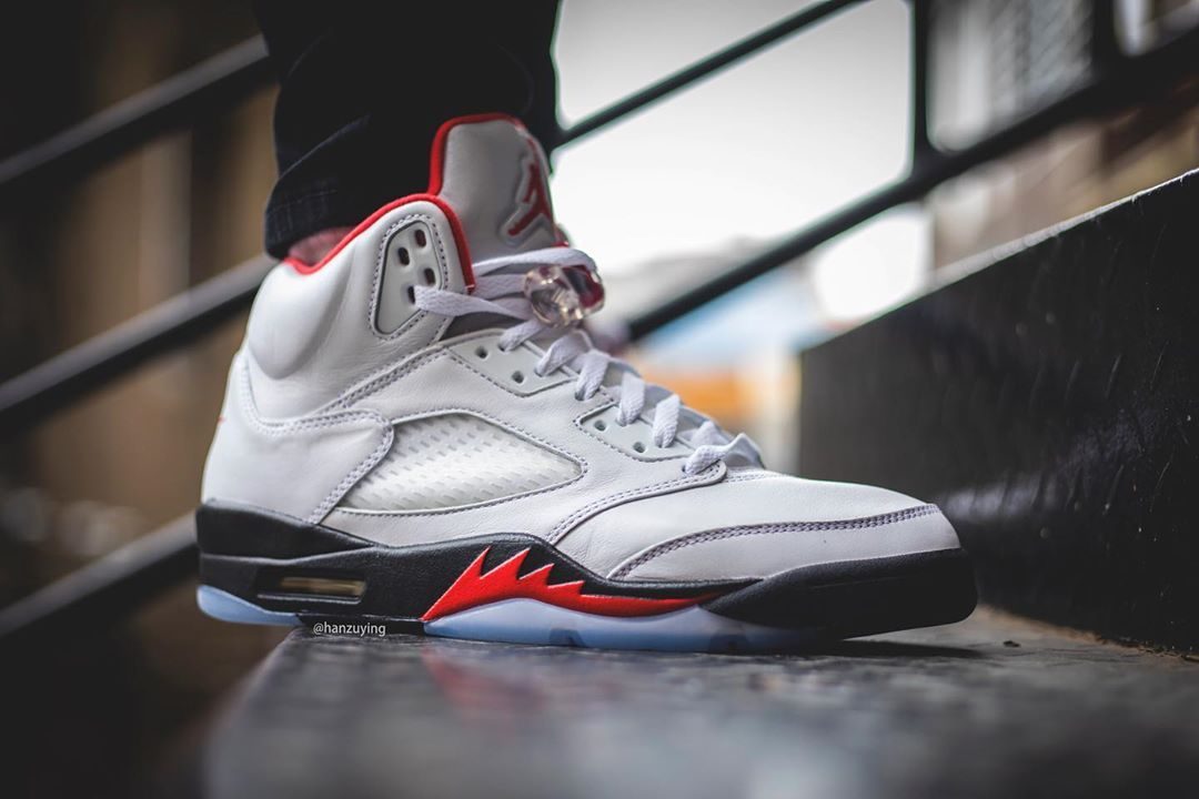 Giày Air Jordan 5 Retro GS 'Fire Red' 2020 440888-102 - Ảnh 4