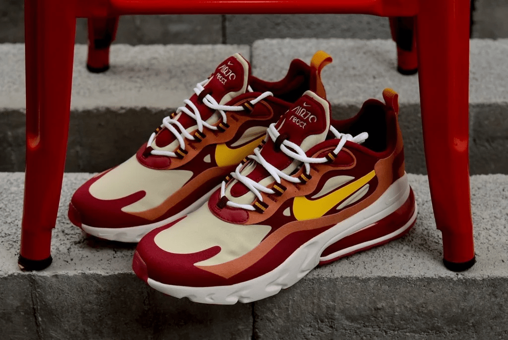 Giày Nike Air Max 270 React 'Noble Red Team Gold' AO4971-601 - Ảnh 5