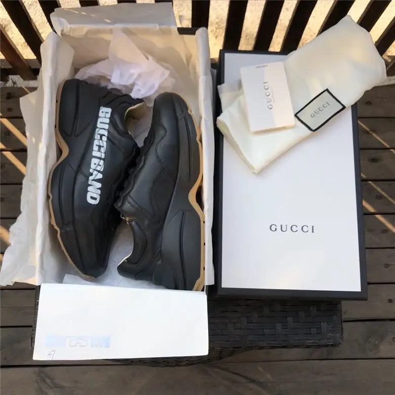 Giày Gucci Rhyton 'Gucci Band - Black' 599145 DRW00 1000 - Ảnh 5