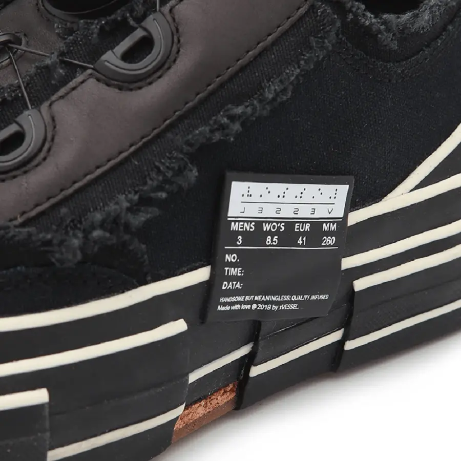 Giày XVESSEL G.O.P. Lows for Yohji Yamamoto All Black - Ảnh 3