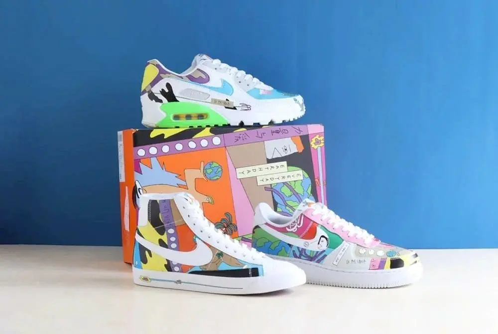 Alternative view of Giày Ruohan Wang x Nike Blazer Mid ’77 Flyleather CZ3775-900