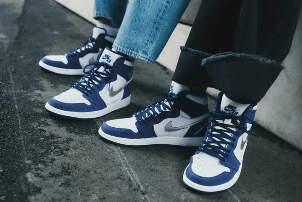Giày Nike Air Jordan 1 Retro High co.JP GS 'Midnight Navy' 2020 575441-141 - Ảnh 4