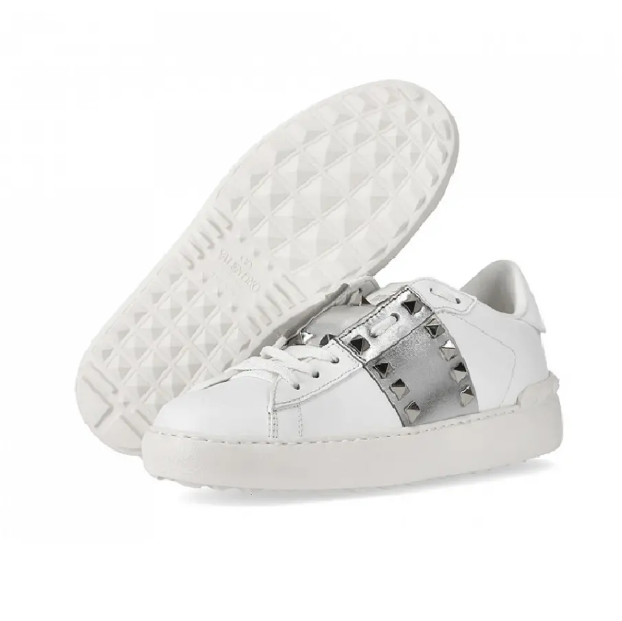 Alternative view of Giày Valentino Rockstud Untitled Leather Sneaker UW2S0A01 HEL CZ7