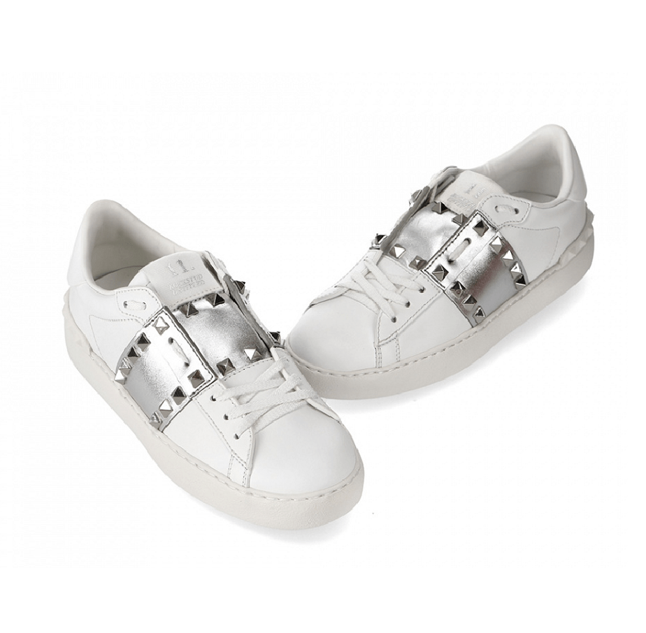 Giày Valentino Rockstud Untitled Leather Sneaker UW2S0A01 HEL CZ7 - Ảnh 3