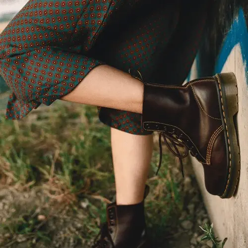 Alternative view of Giày Dr.Martens 1460 Pascal Atlas Leather 'Oxblood Atlas' 26243601