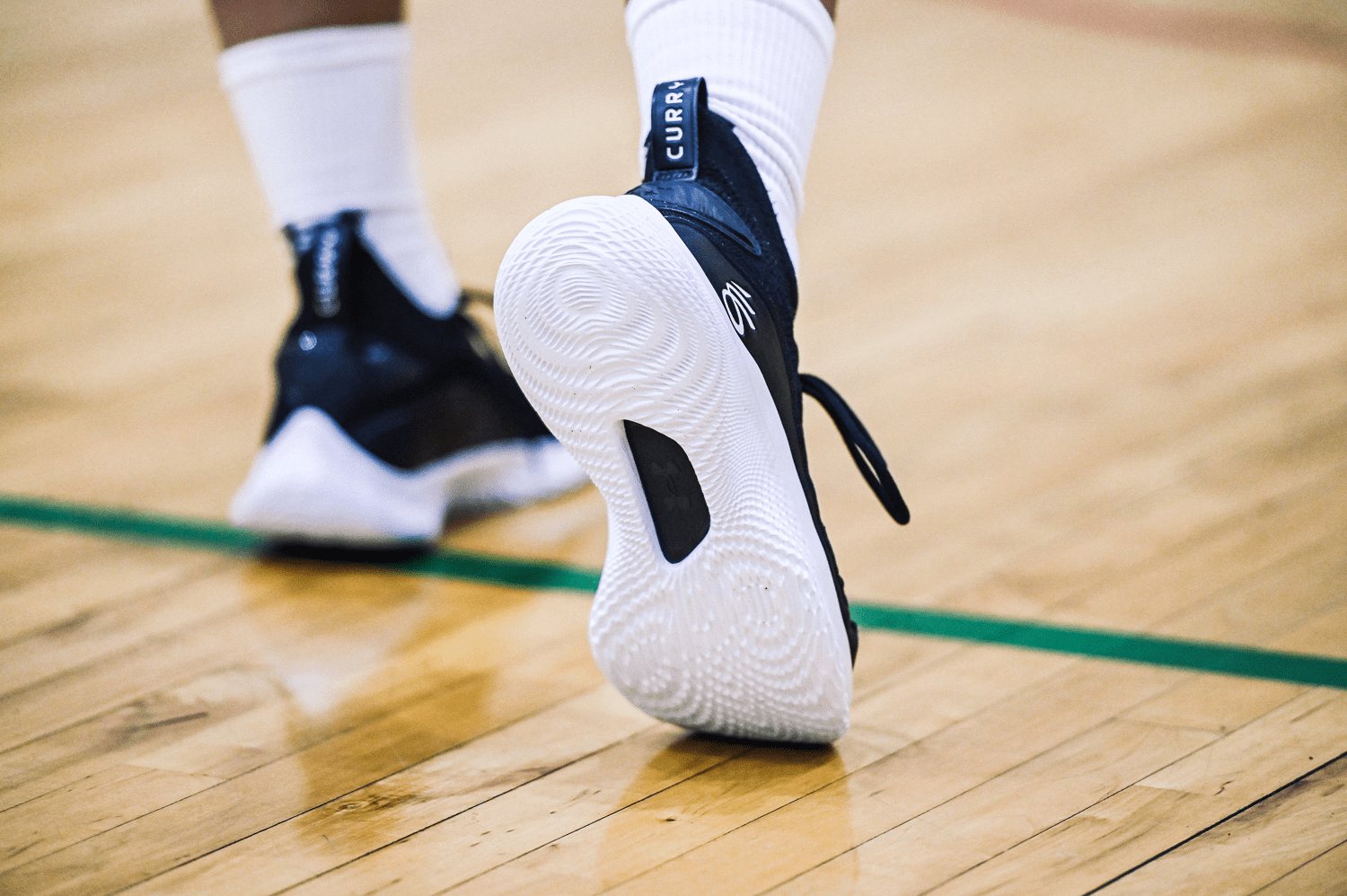 Giày Under Armour Curry Flow 8 'Black White' GS 3023527-002 - Ảnh 5