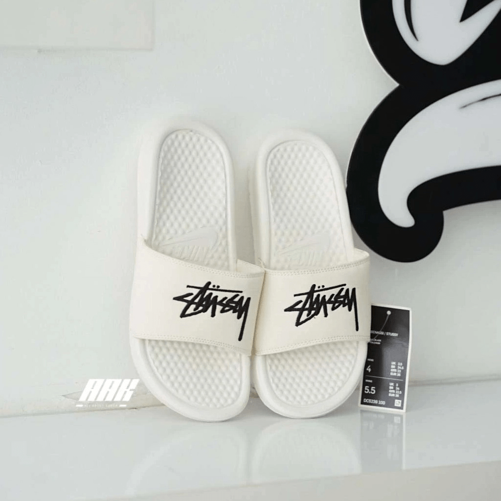 Dép Nike Stussy x Benassi 'Sail' DC5239-100 - Ảnh 4