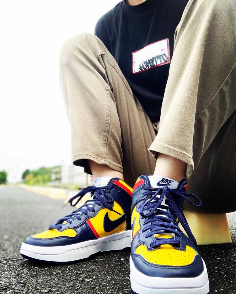 Giày Nike Wmns Dunk High Up Rebel 'Michigan' DH3718-701 - Ảnh 6