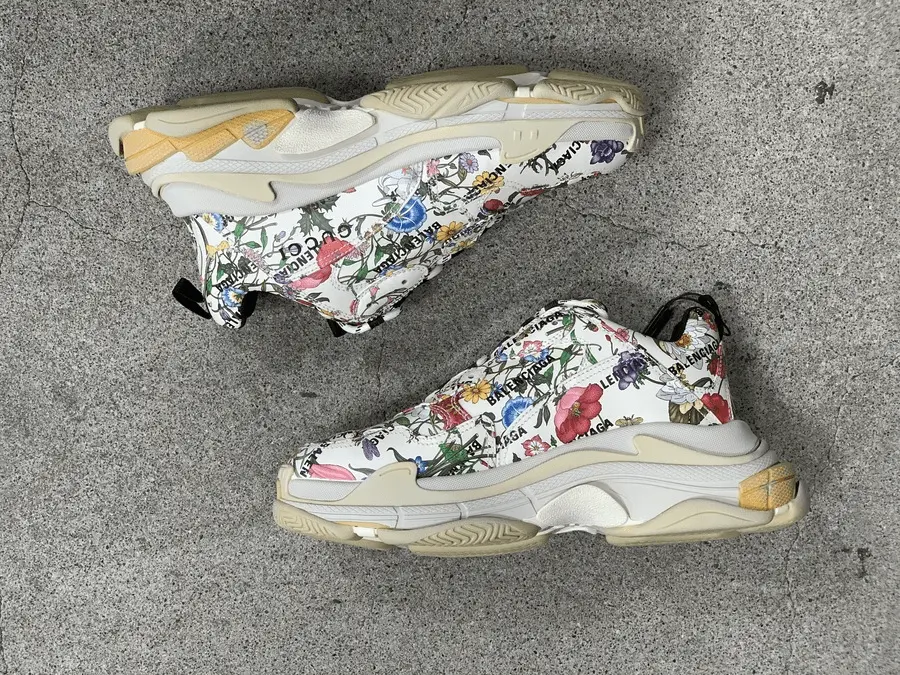 Giày Gucci x Balenciaga Triple S 'Flora Print' 677195-UL110-8461 - Ảnh 4