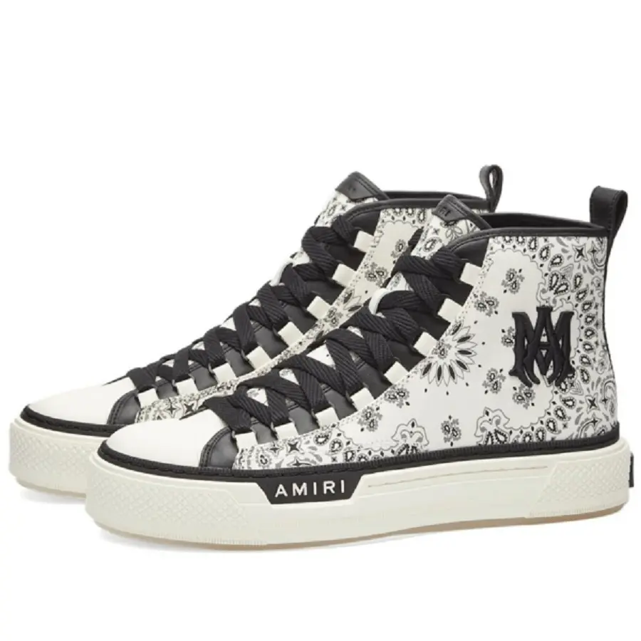 Giày Amiri Court High ‘Bandana White’ MFS007-100 - Ảnh 4