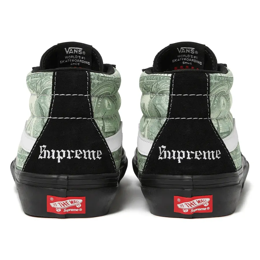 Giày Vans Skate Grosso Mid Supreme Dollar 'Black' VN0A5FCGBMA - Ảnh 5