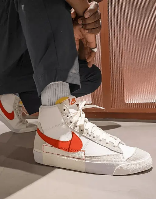 Giày Nike Blazer Mid 77 'Remastered Pro Club Habanero Red' DQ7673-101 - Ảnh 4