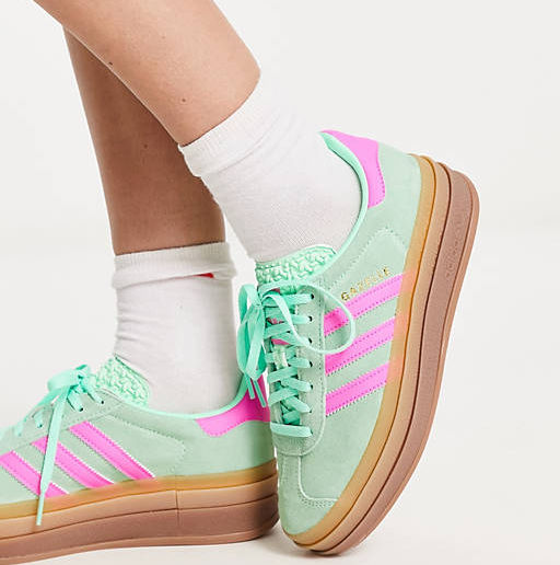 Giày Adidas Gazelle Bold 'Pulse Mint Pink' H06125 - Ảnh 4