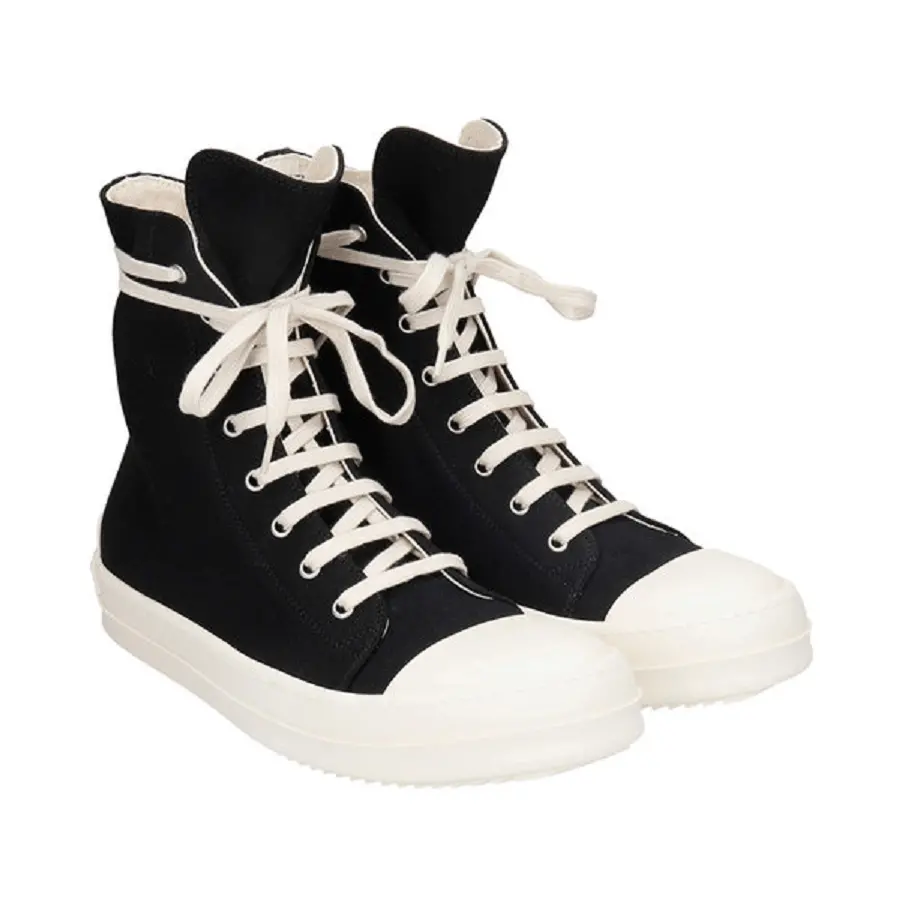 Alternative view of Giày Rick Owens Black High Top Sneakers DU21S2800