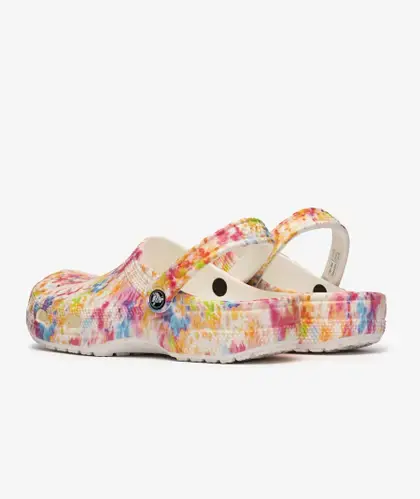Alternative view of Dép Crocs Classic Tie-Dye Graphic Clog 'White Multicolor' 205453-83B