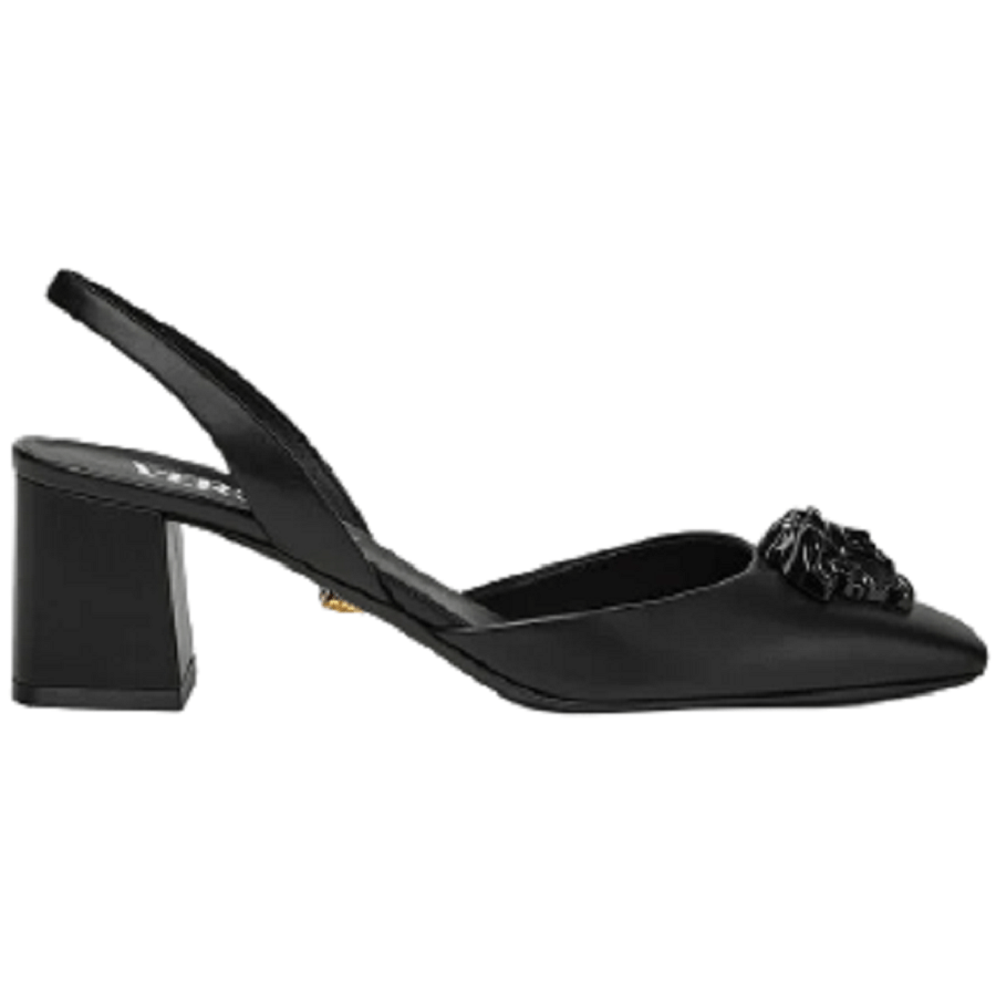 Giày Versace La Medusa Leather Sling-back Pumps 1003138-DVT2P-1B090