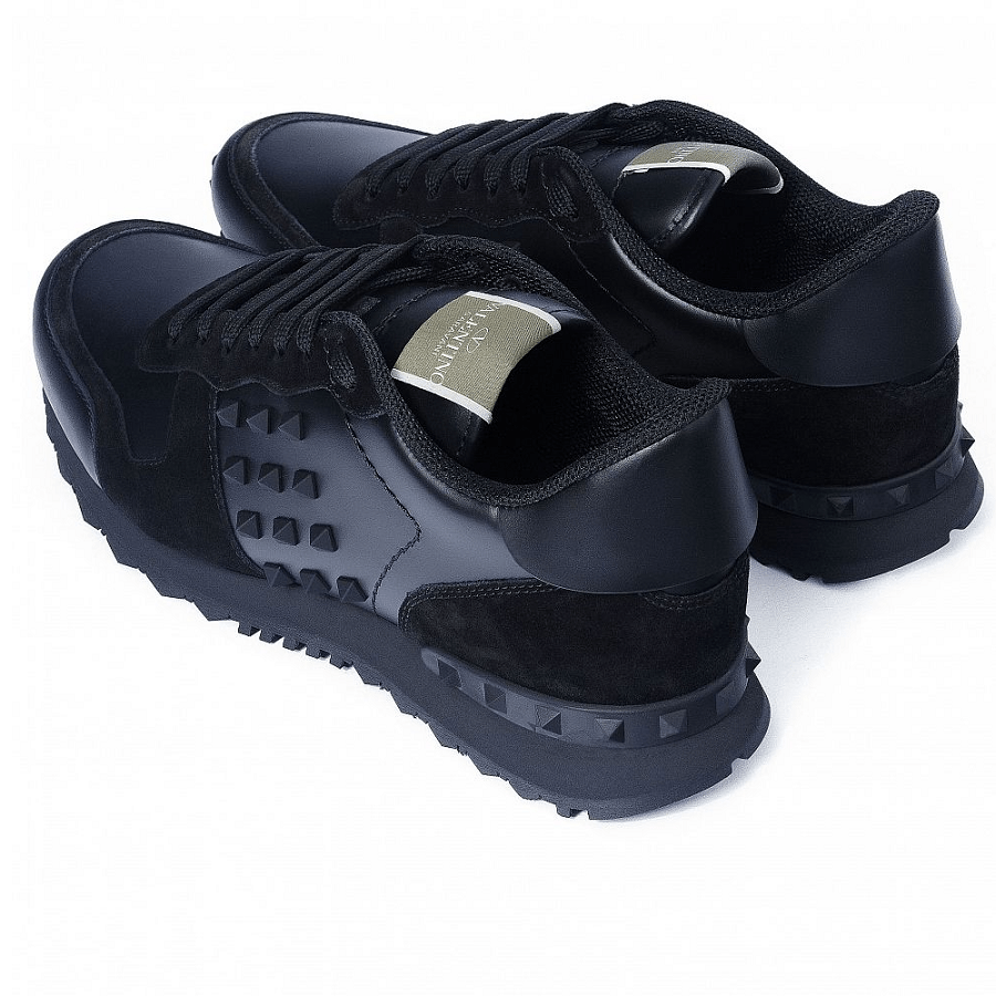 Giày Valentino Black Leather Rockstud WY2S0748VRJN01 - Ảnh 5