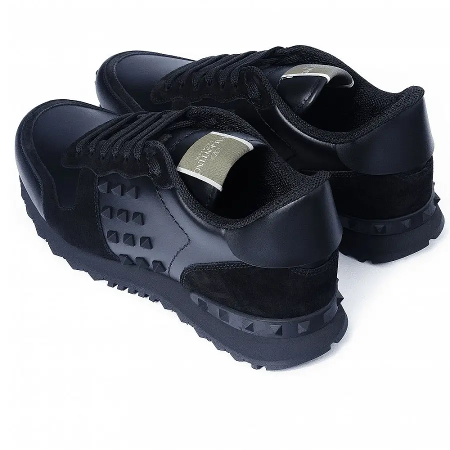 Giày Valentino Black Leather Rockstud WY2S0748VRJN01 - Ảnh 5