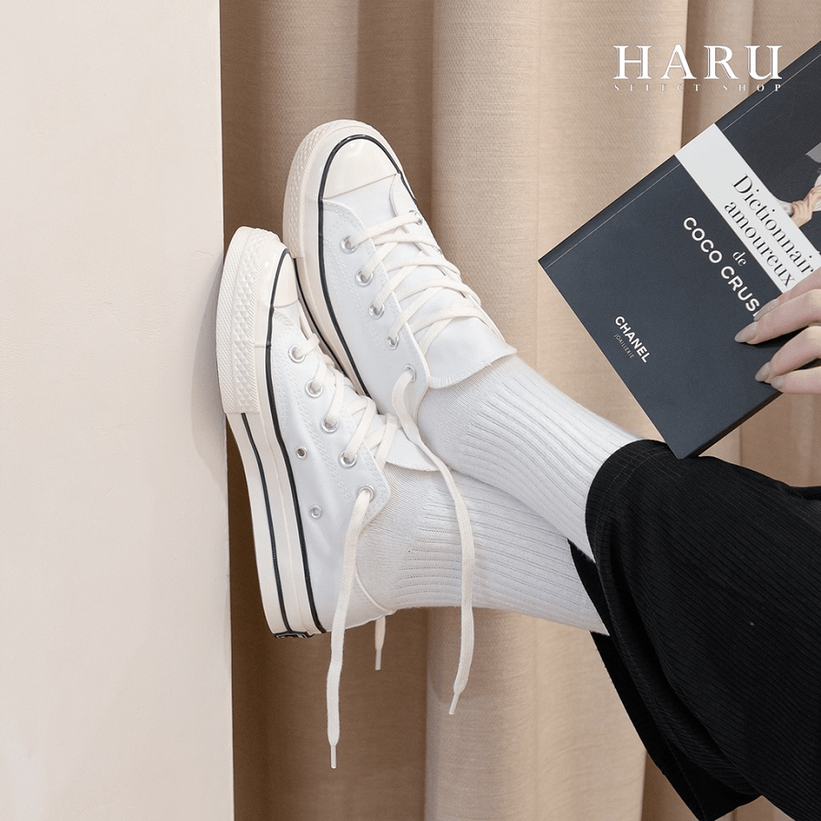 Giày Converse Chuck 70 Vintage 'White Black Egret' A02306C - Ảnh 8