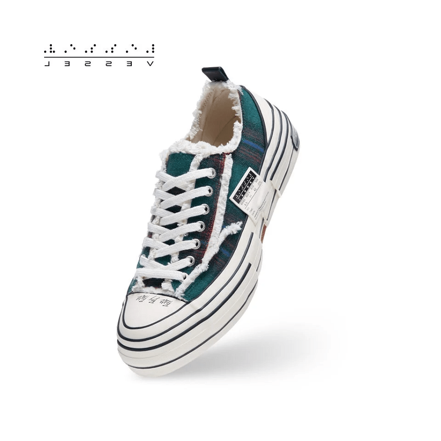 Giày xVESSEL G.O.P Lows 'Forrest Green Plaid' - Ảnh 4