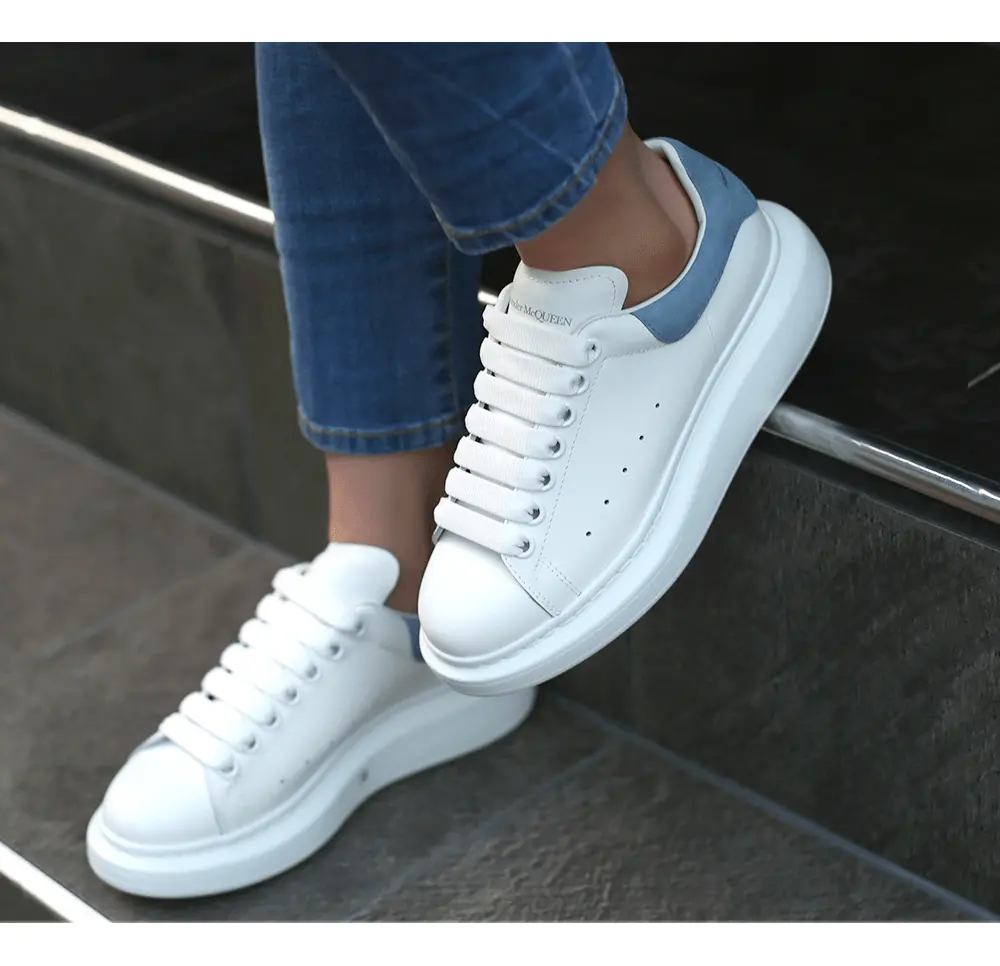 Giày Alexander McQueen Wmns Oversized Sneaker 'White Dream Blue' 553770-WHGP7-9048 - Ảnh 4