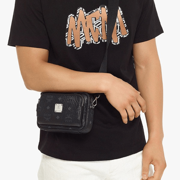 Túi MCM Klassik Crossbody in Visetos MMRAAKC03BK001 - Ảnh 3