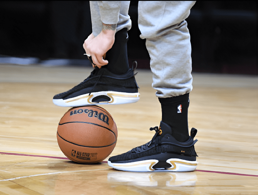 Giày Nike Jordan 36 Low PF 'Black Gold White Sole' DH0832-071 - Ảnh 5