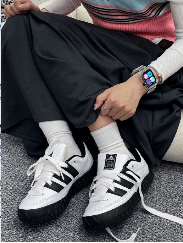 Giày Adidas Atmos X Adimatic Originals 'Black White' ID7717 - Ảnh 4