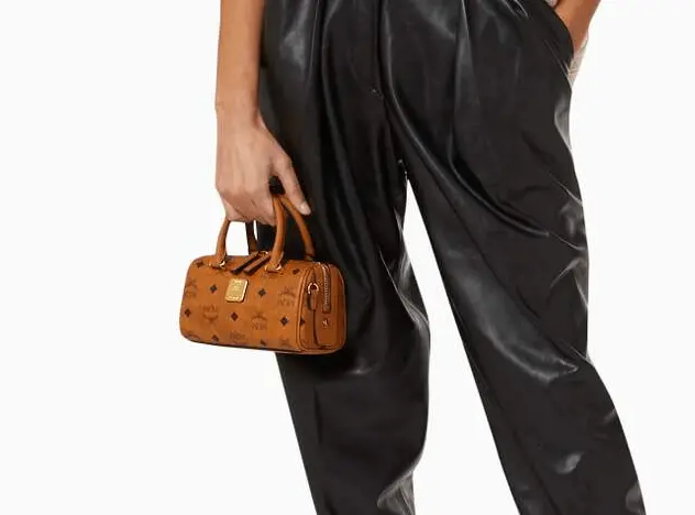 Túi MCM Mini Essential Boston Bag Visetos 'Cognac' MWB9ASE25CO001 - Ảnh 3