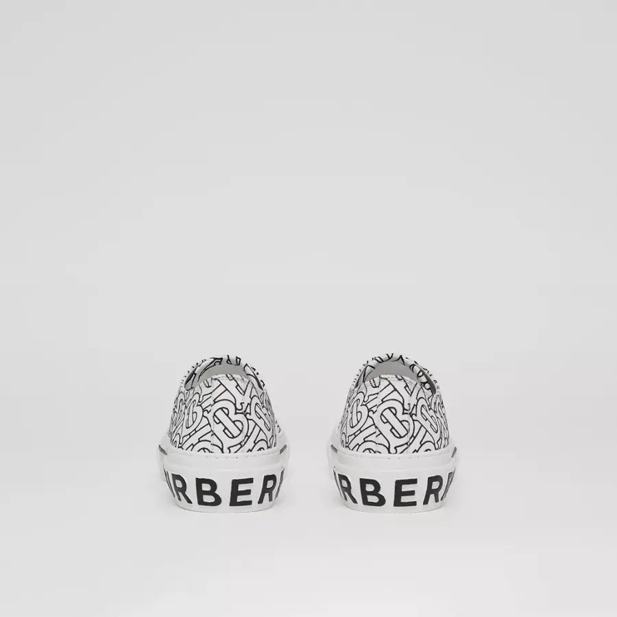 Giày Burberry Monogram Print Cotton 'Optic White' 80489101 - Ảnh 6