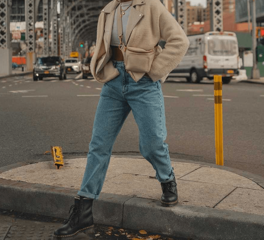 Giày Dr.Martens 1460 Women's Faux Fur Lined 'Black' 21797001 - Ảnh 2