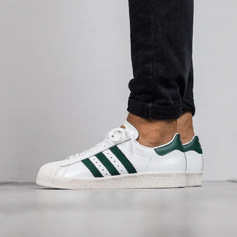 Alternative view of Giày Adidas Originals Superstar 80s 'White Green' BB2230