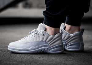 Alternative view of Giày Nike Air Jordan 12 Retro Low GS 'Wolf Grey' 308305-002