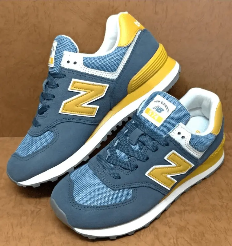 Alternative view of Giày New Balance Wmns 574 'Blue Yellow White' WL574LDD