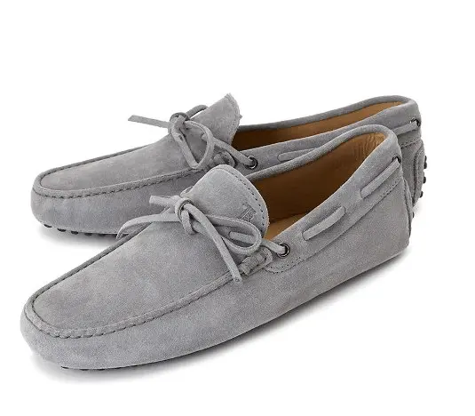 Giày Tod’s Gommino Driving Shoes In Suede Grey XXM0GW05470RE0B414 - Ảnh 4