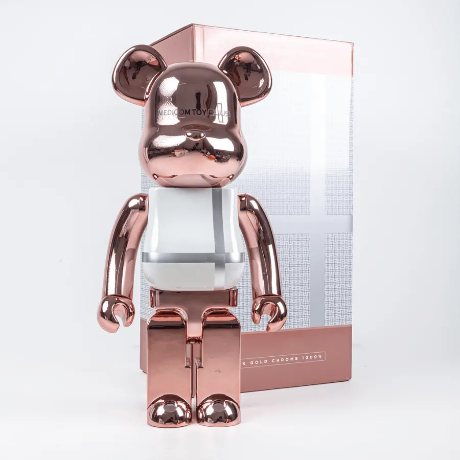 Alternative view of Mô Hình Bearbrick Nya Chrome Pink Gold 100% & 400%
