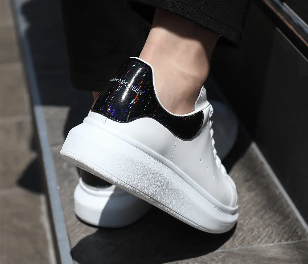 Giày Alexander McQueen Oversized Sneaker 'White Black Iridescent' 553680-WIA4N-9061 - Ảnh 5