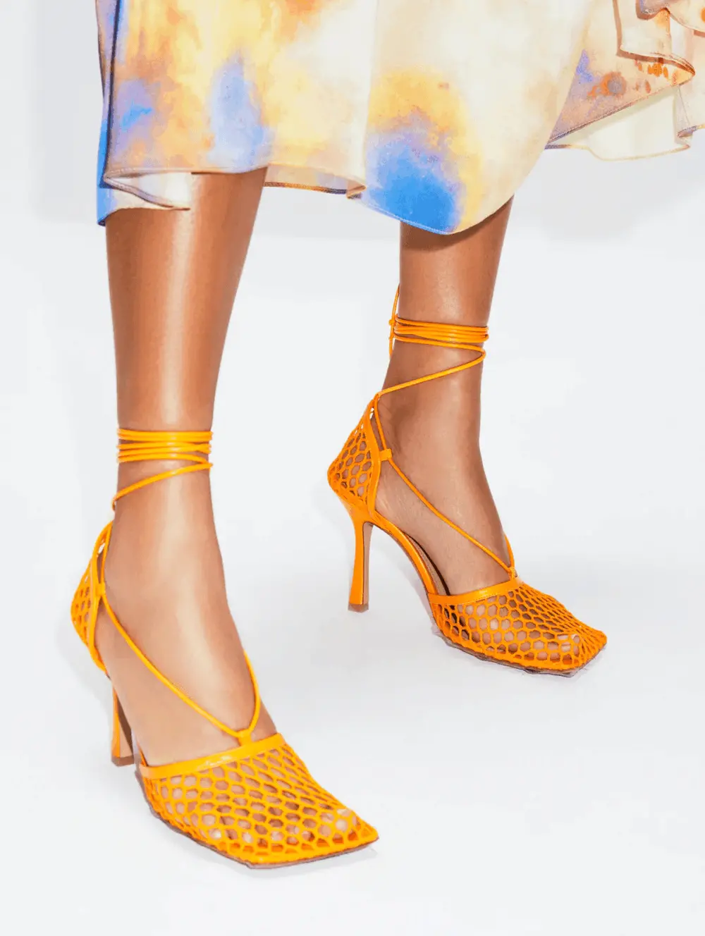 Giày Cao Gót Bottega Veneta Sandal 'Tangerine' 651388VBSD37593 - Ảnh 4